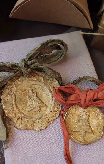 Medallas Covadonga carrito TL y cuna TXL latón