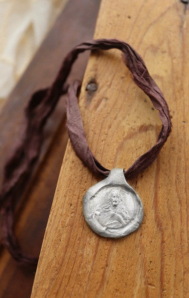 Sagrado Corazón Colgante - Plata