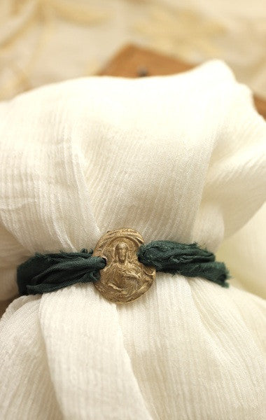 Sagrado Corazón Pulsera - Latón dorado