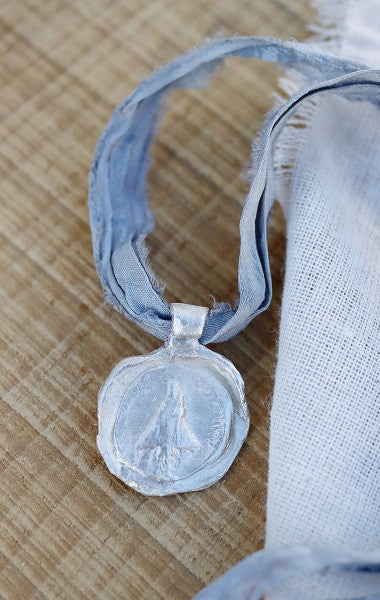 Virgin of Covadonga Pendant - Silver