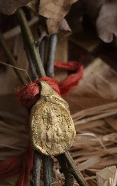 Virgen de Azcoitia Ramo - Latón dorado