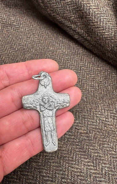 Cruz del Papa Francisco Colgante - Plata