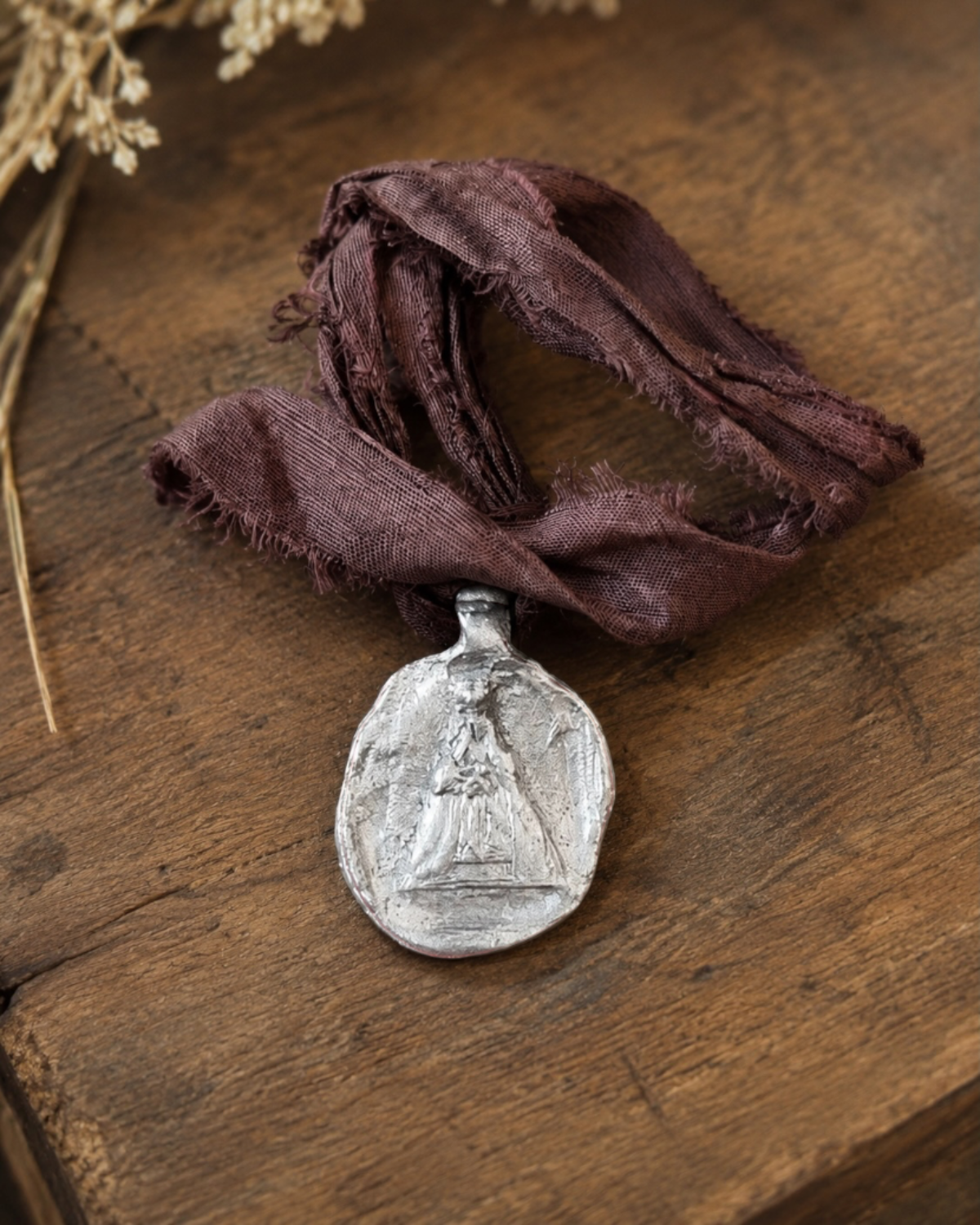 Virgen de Africa Colgante - Plata