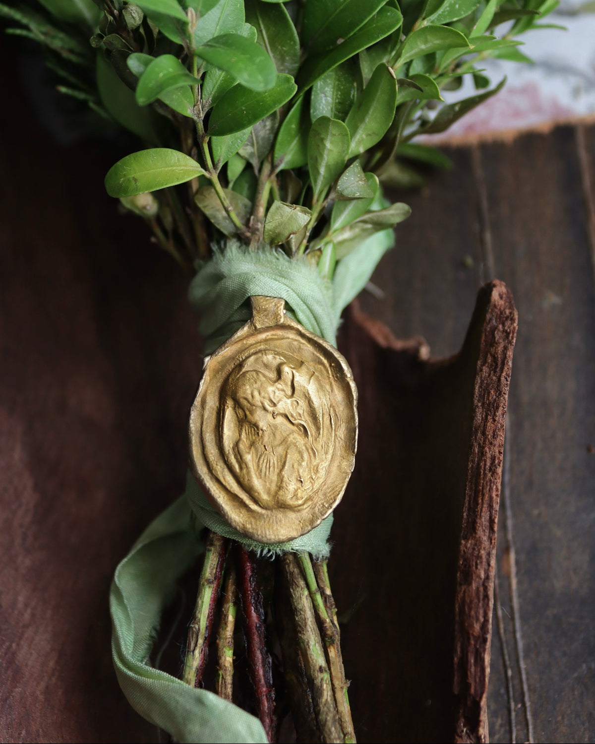 Guardian Angel Branch - Gold brass