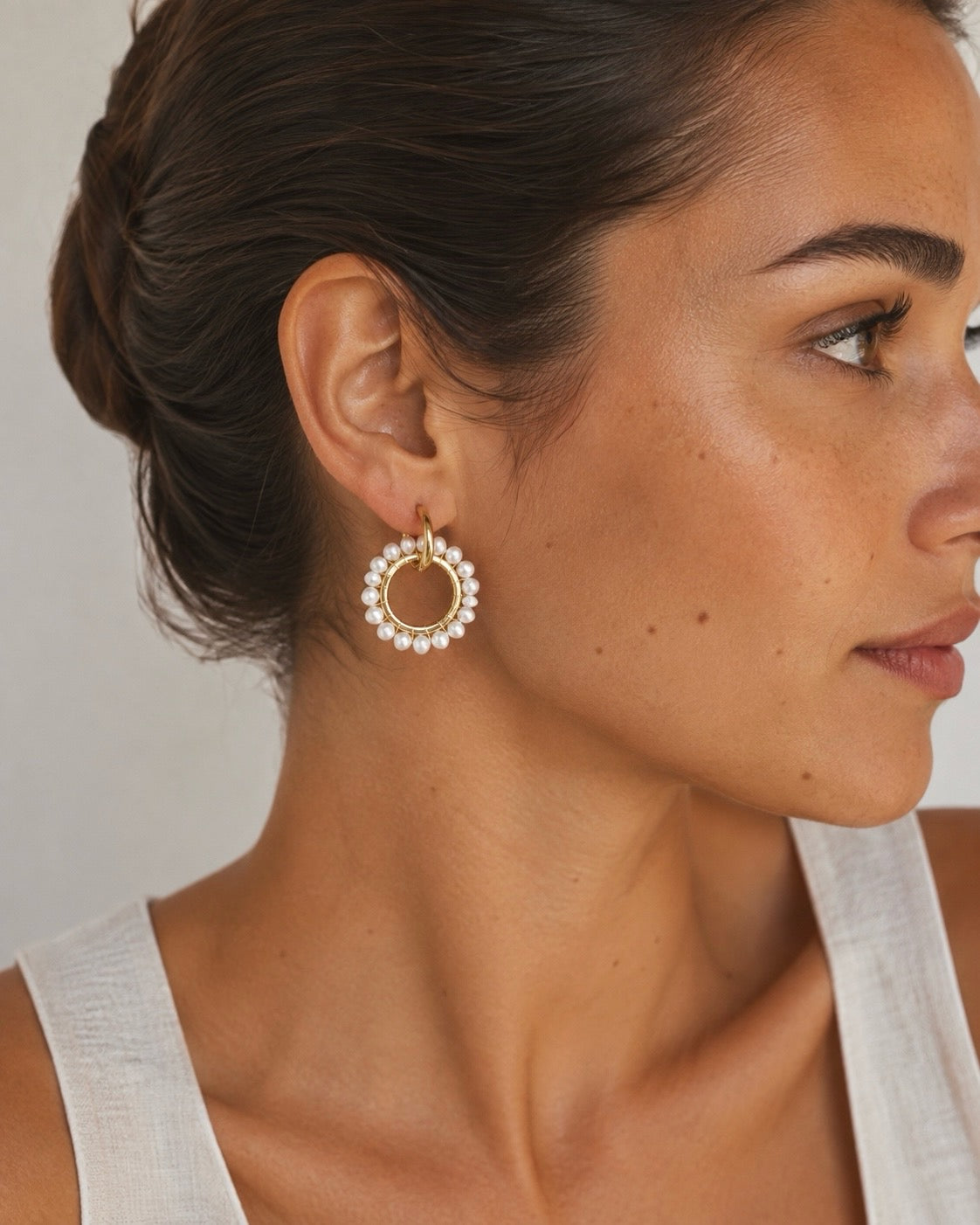 Pendientes Aro de Perlas