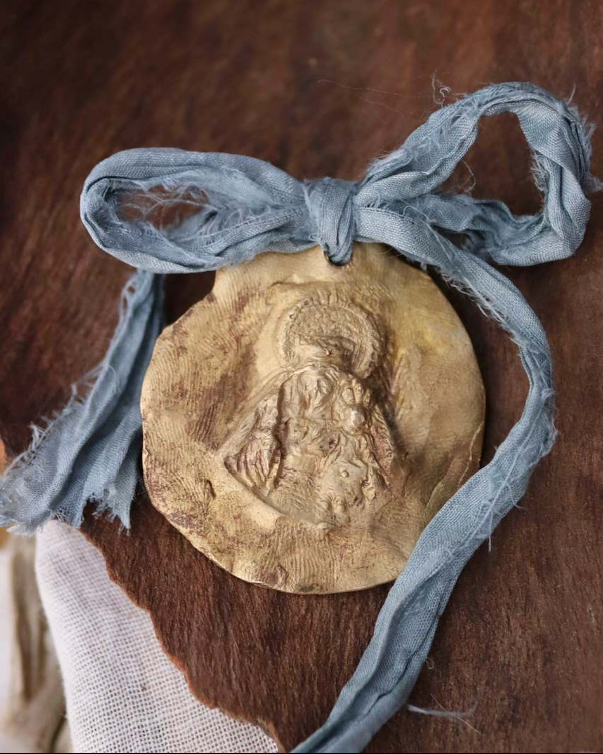 Virgen de Belén Carrito - Latón dorado