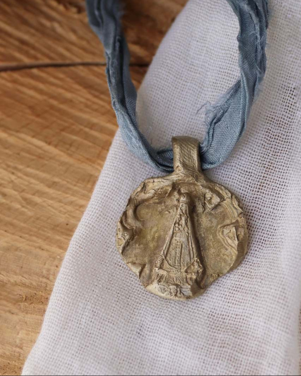 Our Lady of Begoña Pendant - gold-colored brass