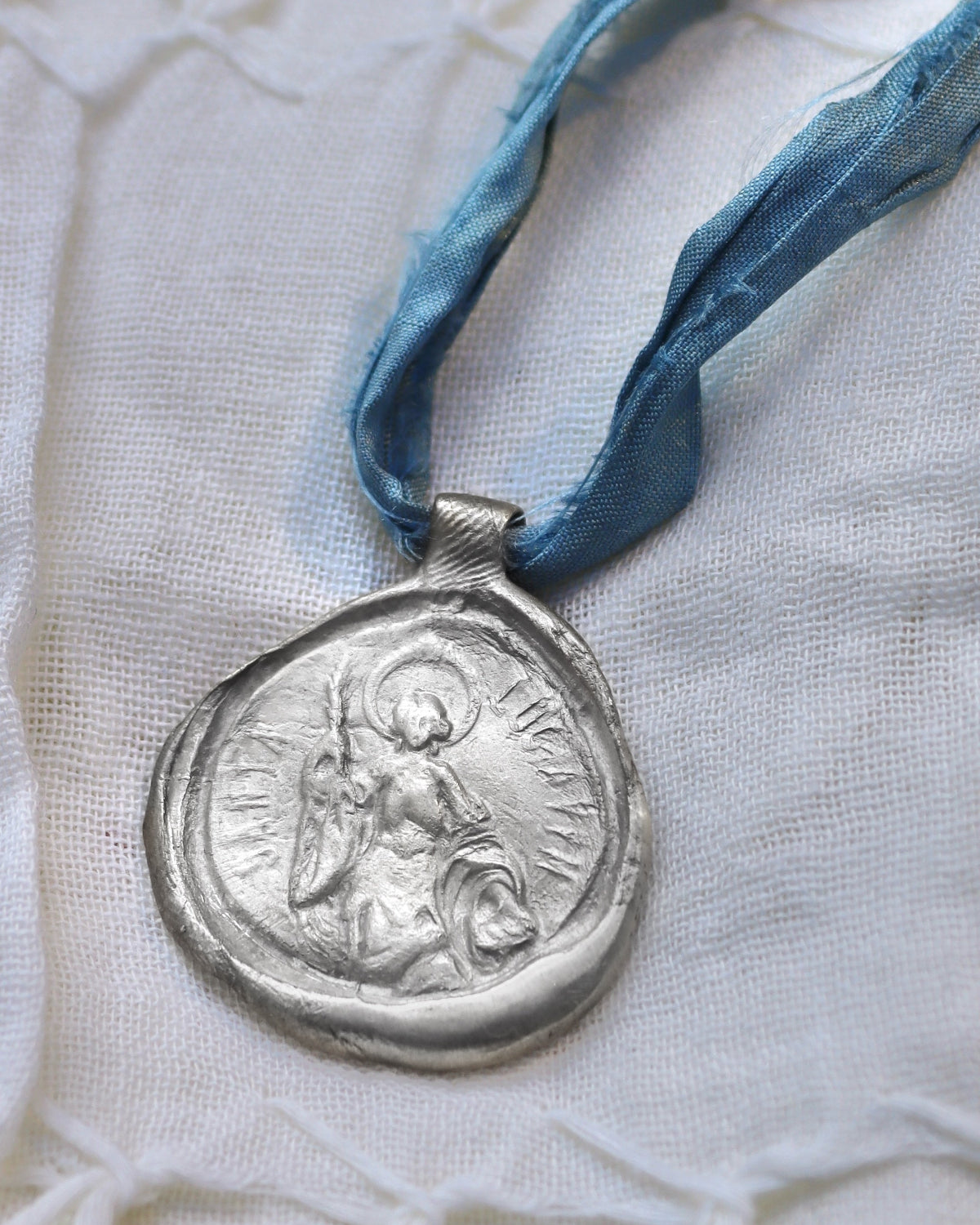 Santa Lucía de Venecia Colgante - Plata