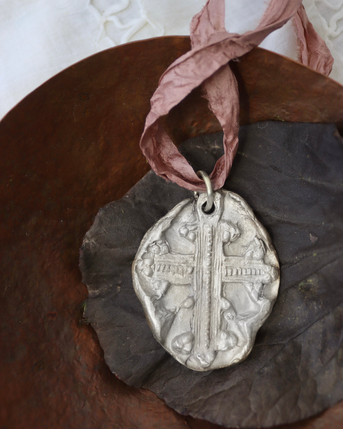 Cruz Labrada Colgante - Plata