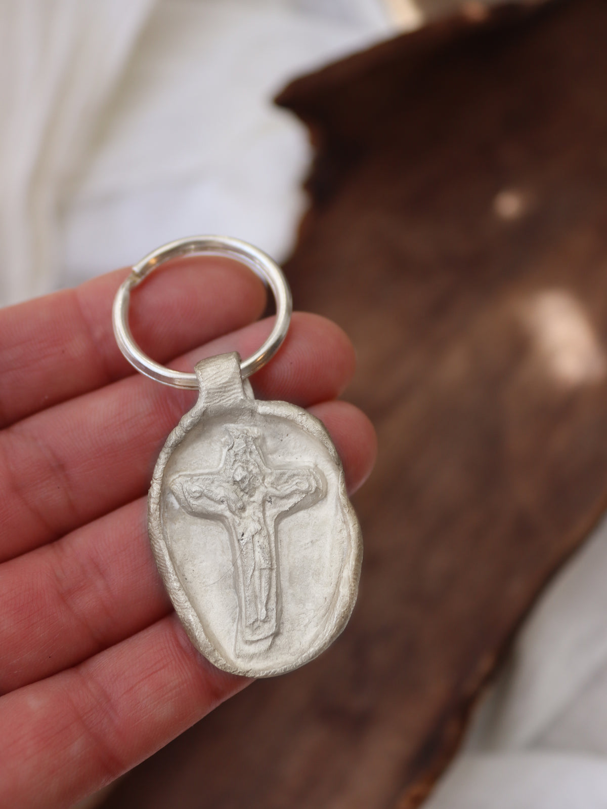 Cruz de Schoenstatt Llavero - Plata