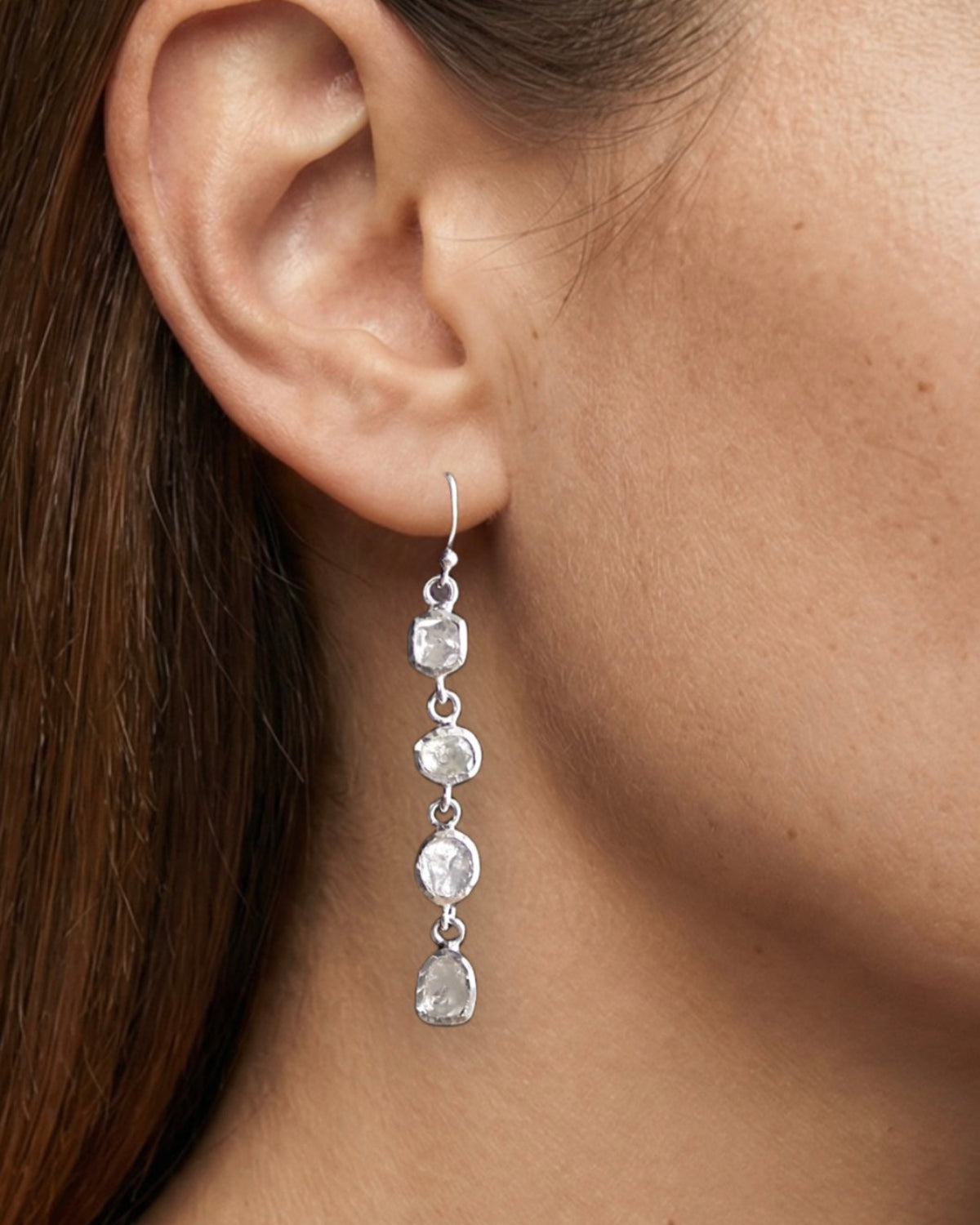 Pendientes Diamantes Cascada - Edición limitada - Plata