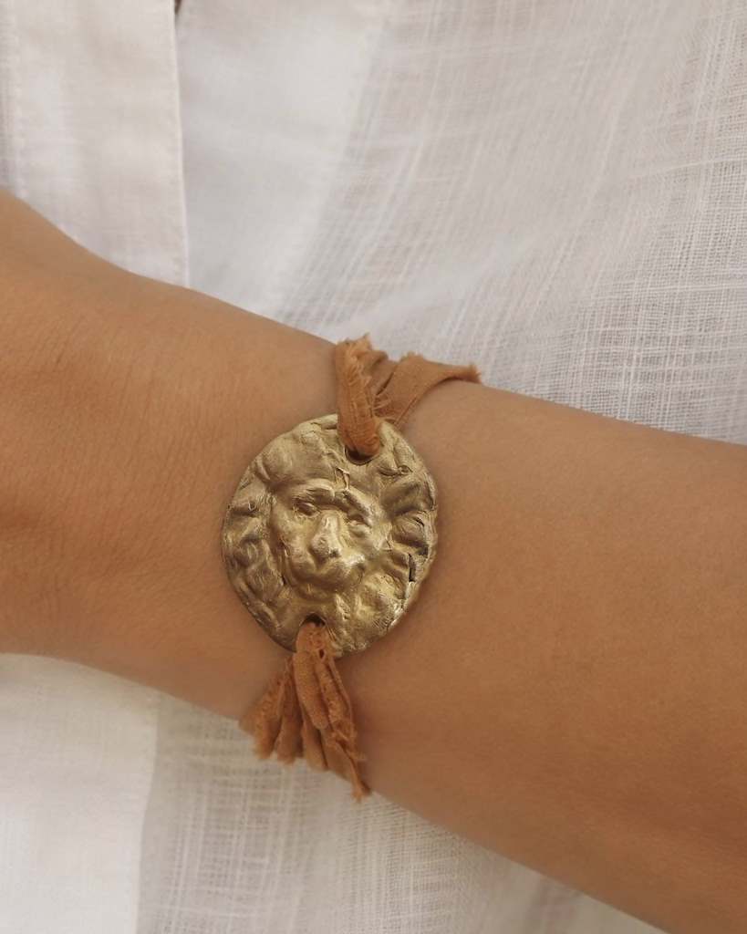 León Pulsera - Latón dorado