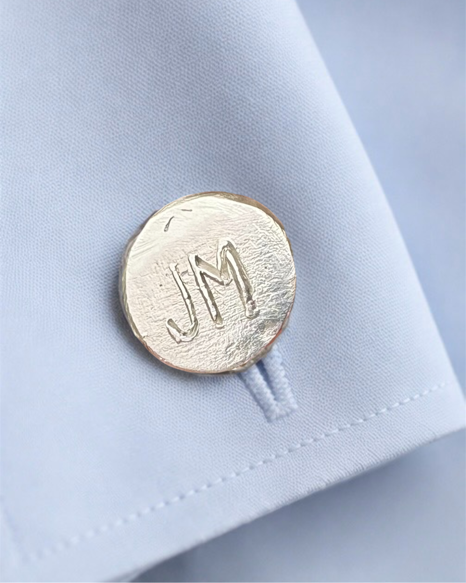 Gemelos con Iniciales - Plata
