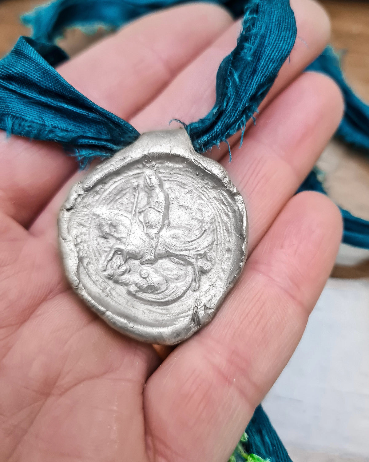 Saint George Pendant - Silver