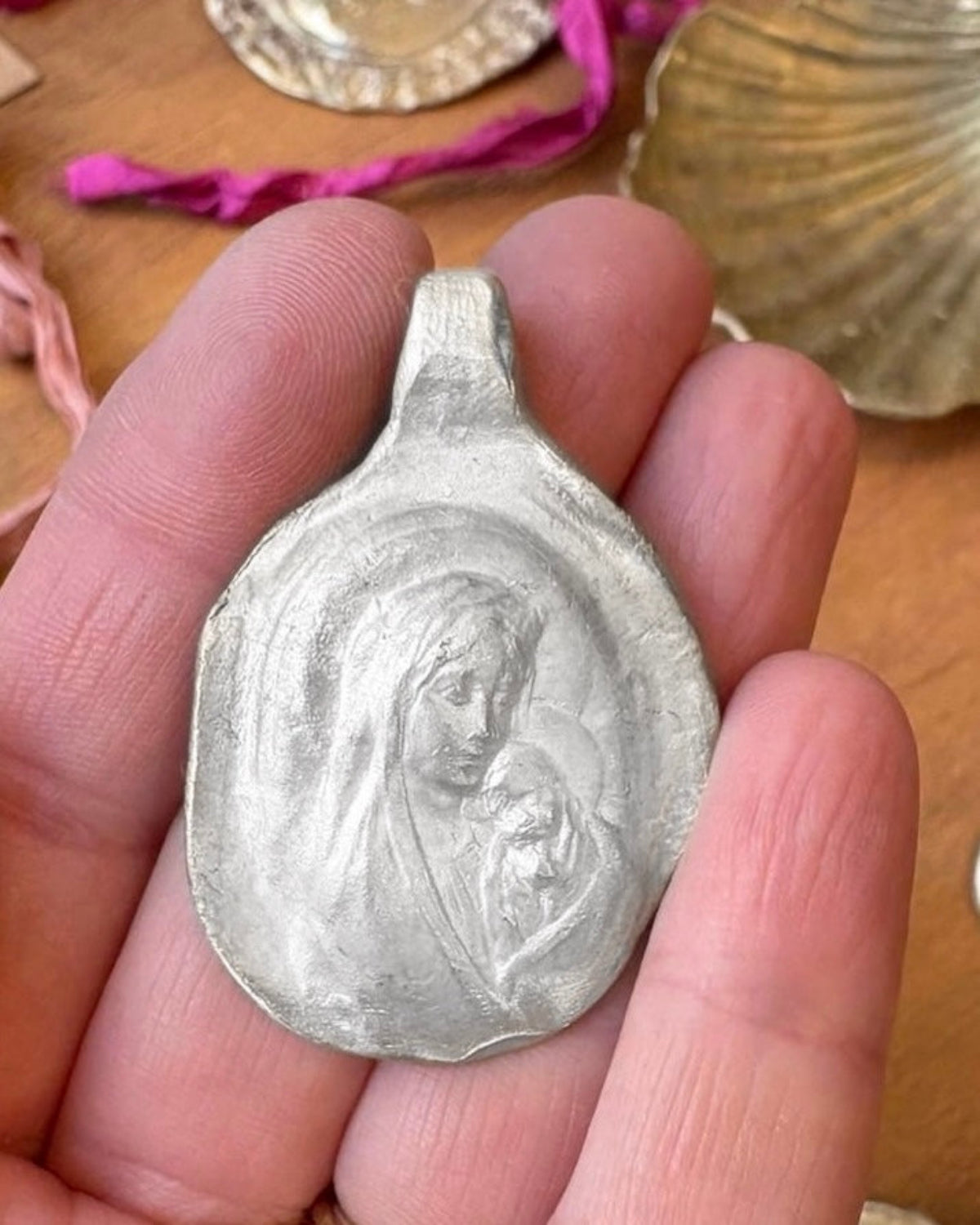 Maternidad Divina Colgante - Plata