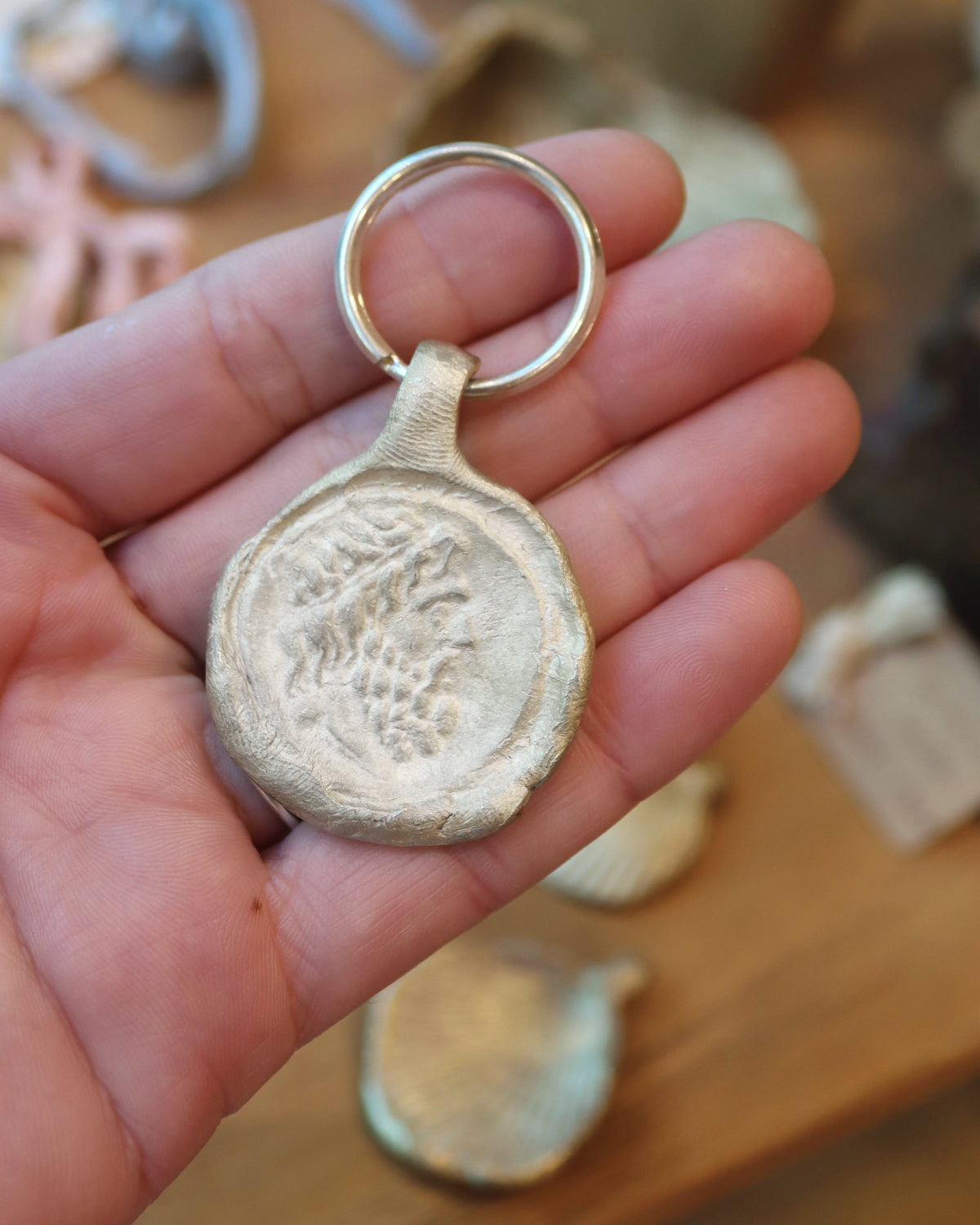 Moneda Griega Llavero - Plata