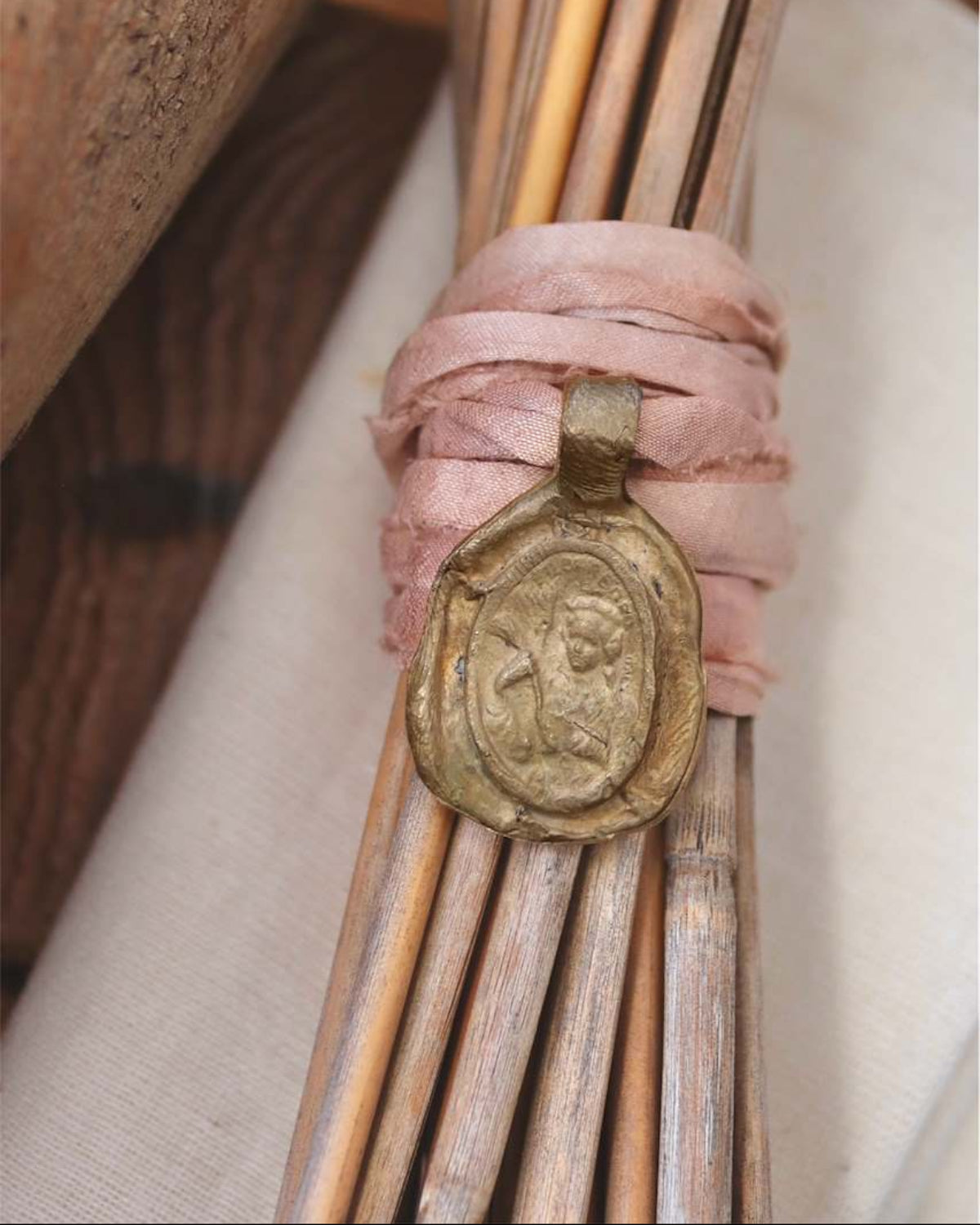 Saint Barbara Branch - gold-colored brass