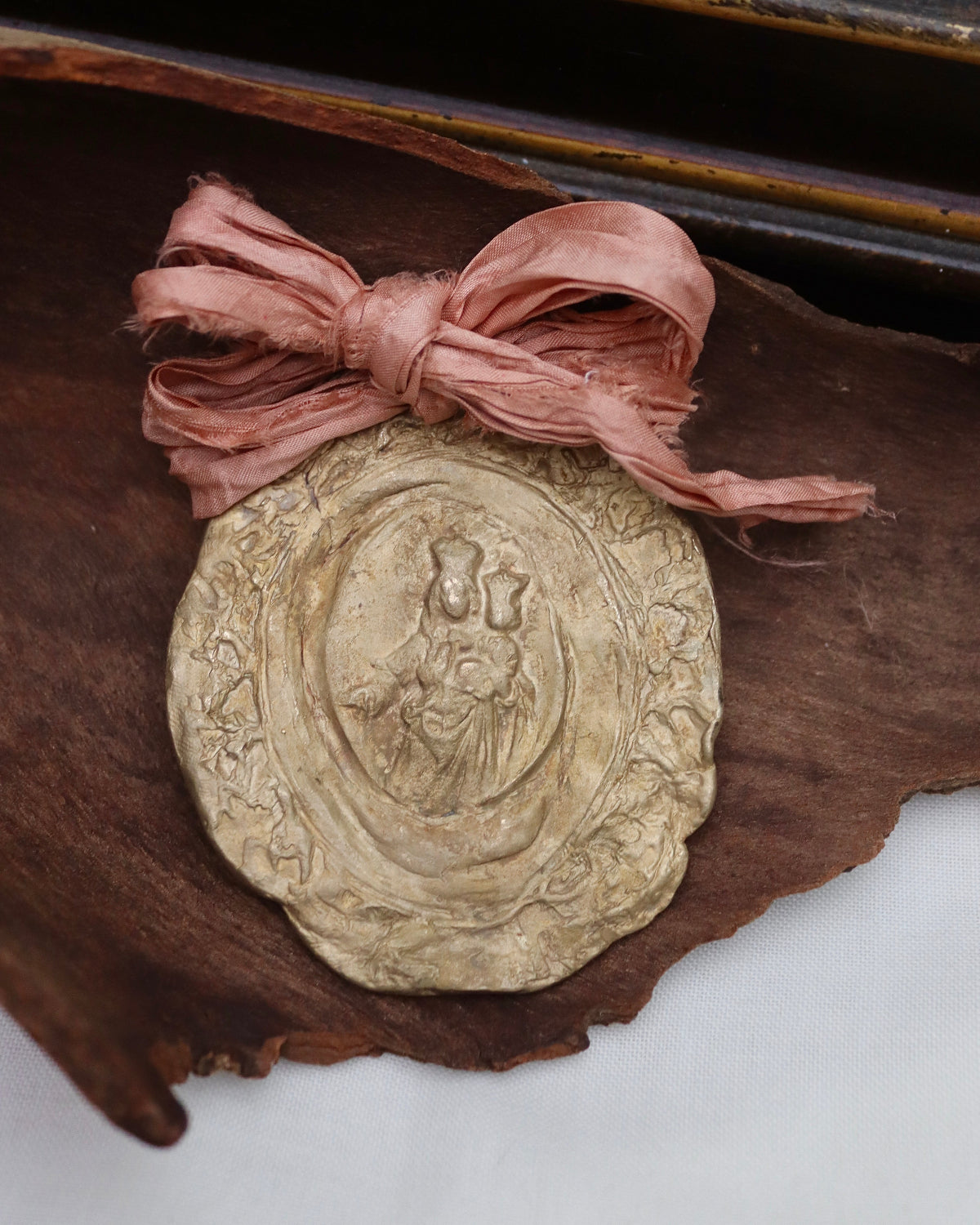 Miraculous Virgin Cradle - Gilded Brass