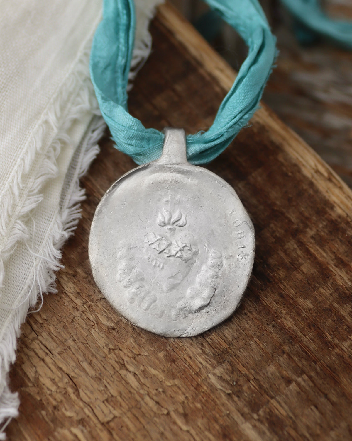 Sagrado Corazón de Jesús Colgante - Plata