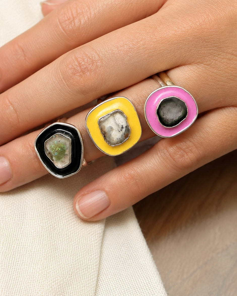 Anillo Turmalina bicolor - Pieza única