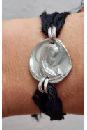 Pulsera plata Virgen Niña tamaño S