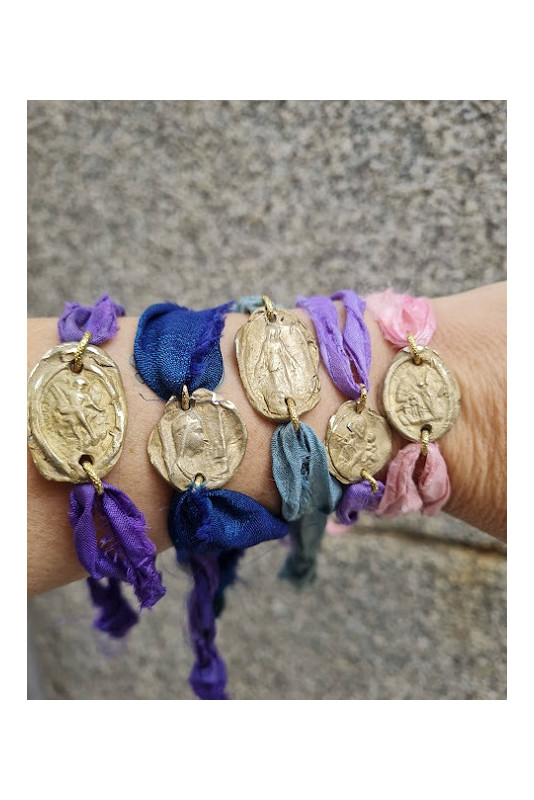 Ejemplo medallas pulsera latón TS