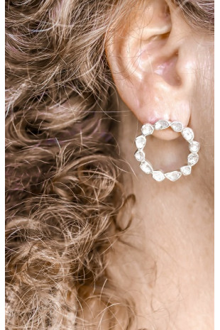 Pendientes Disco Diamantes
