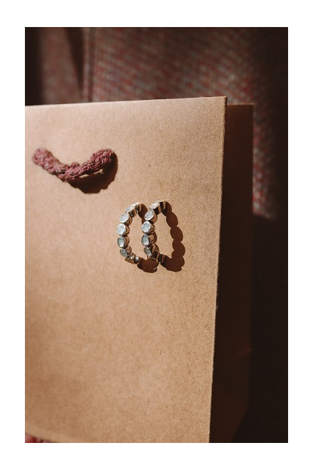 Pendientes But grandes de diamantes y plata