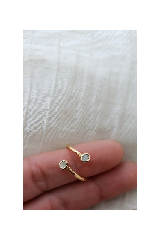 Anillo Tú y Yo de diamantes y plata