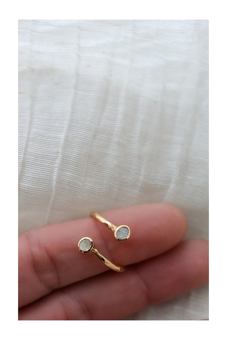 Anillo Tú y Yo de diamantes y plata