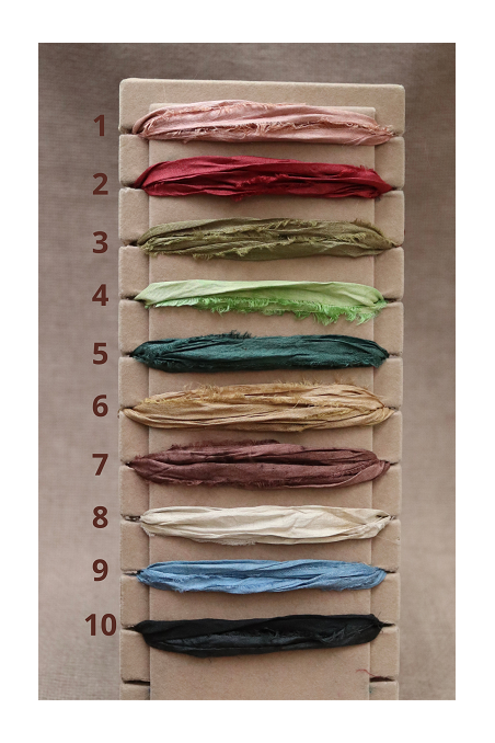 Colores de sedas disponibles