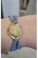 Pulsera rústica de San Judas Tadeo en latón. Hecha artesanalmente en España por Sandra Bellew.