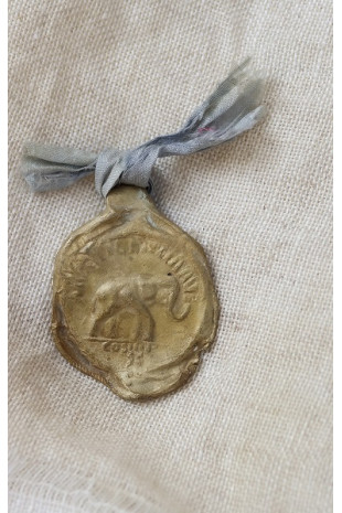 Moneda con Elefante Colgante
