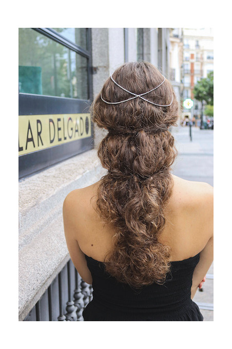 Casquete articulado en plata. Hecho artesanalmente en España por Sandra Bellew.