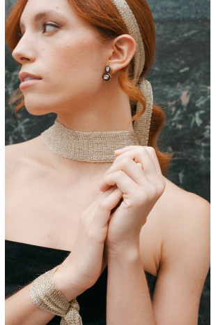 Malla tejida con hilo - Choker