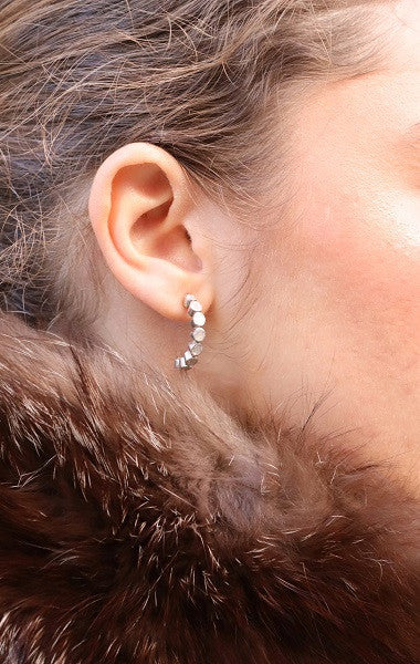 Pendientes But grandes de diamantes y plata