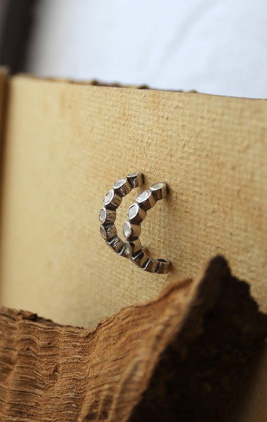 Pendientes But grandes de diamantes y plata