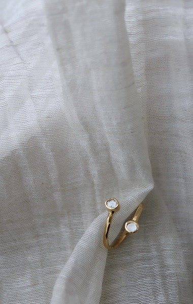 Anillo Tú y Yo de diamantes y plata