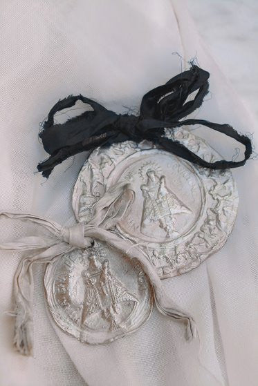 Medallas Covadonga carrito TL y cuna TXL plata
