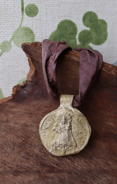 Our Lady of Peace Pendant - Gilded Brass