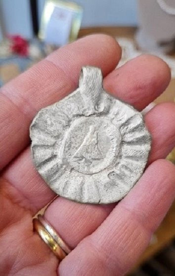 Virgen de Covadonga Colgante - Plata