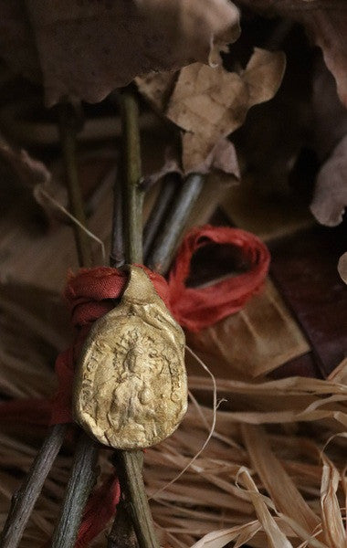 Virgen de Azcoitia Ramo - Latón dorado