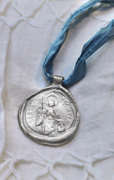 Santa Lucía de Venecia Colgante - Plata