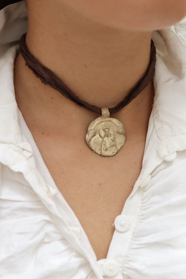 Virgin of the Forsaken Pendant - Gold-plated brass