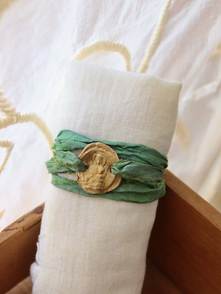Virgen de la Mercè pulsera - Latón dorado