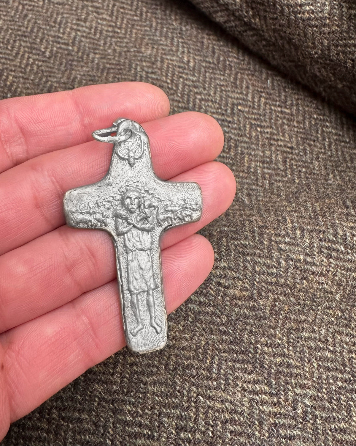 Cruz del Papa Francisco Colgante - Plata