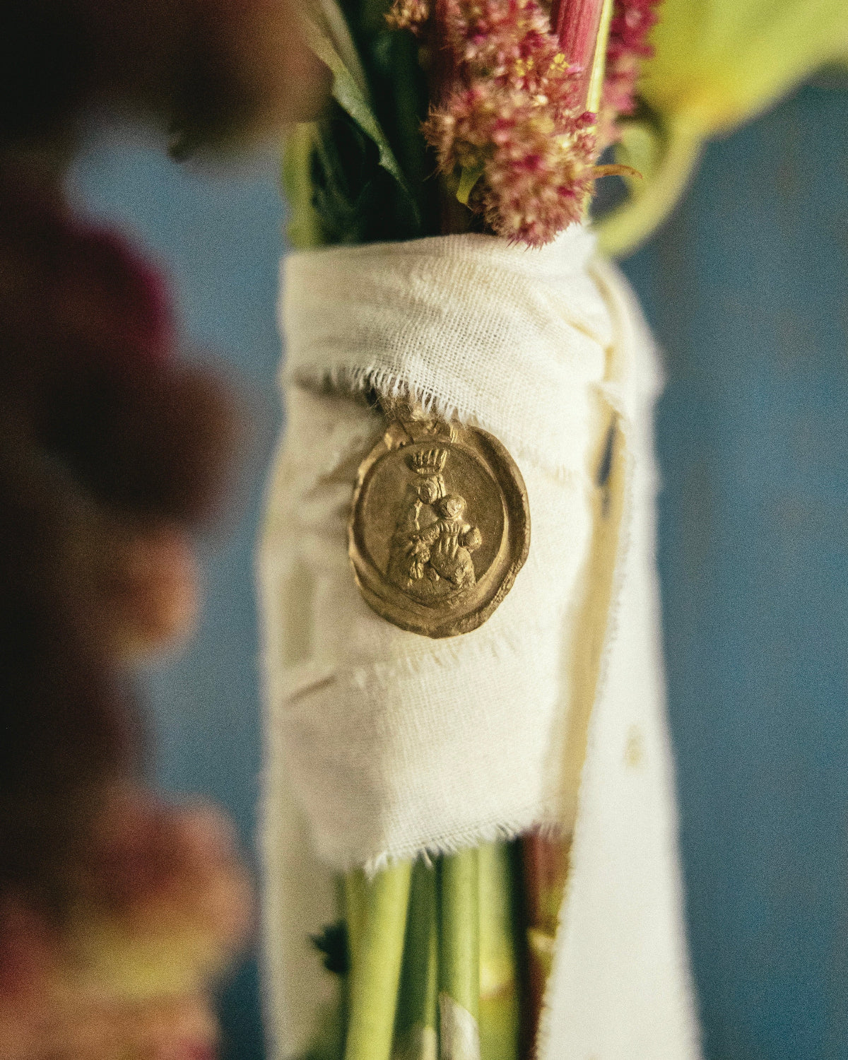 Our Lady of Joy Bouquet - Gilded brass