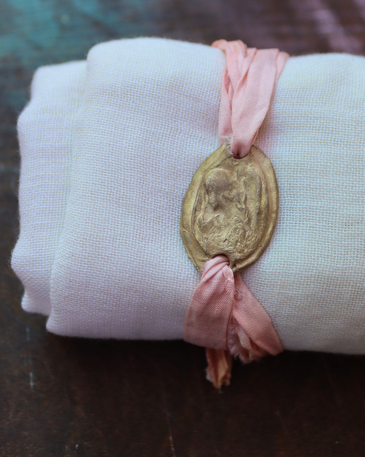 Angel de la Guarda Pulsera - Latón dorado