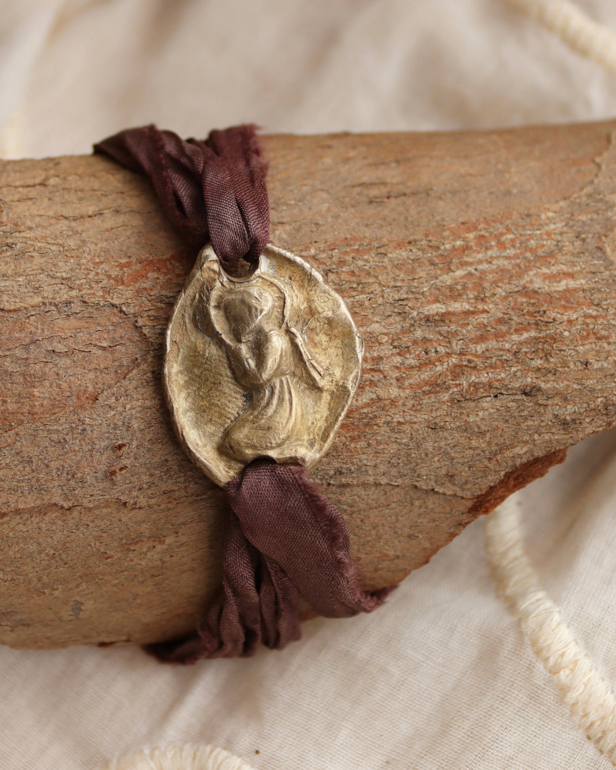 Angelito de la Guarda Pulsera - Latón dorado