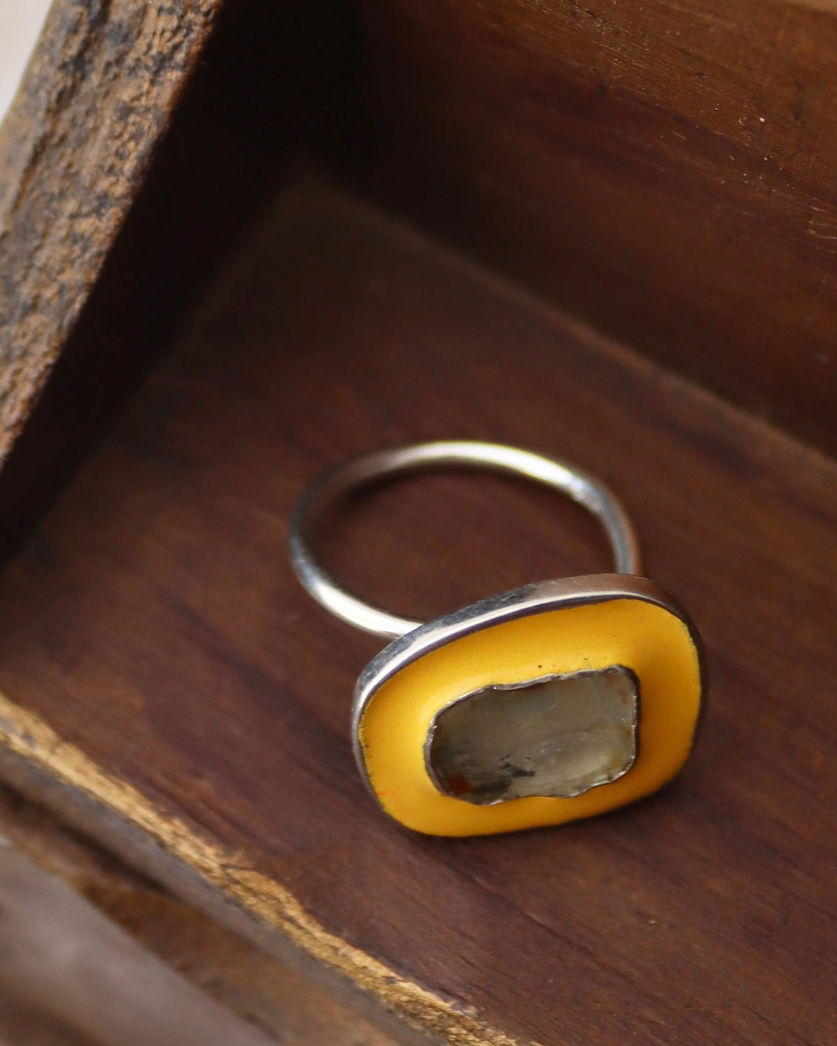 Anillo Turmalina bicolor
